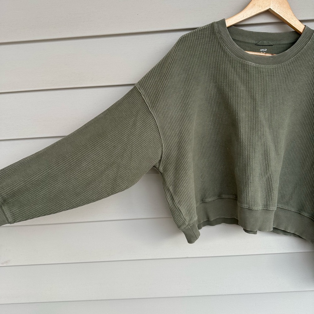 Aerie Olive Green Sweatshirt - Picture 5 of 6
